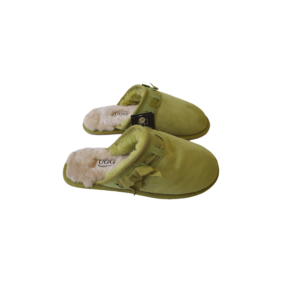 Green deals ugg slippers